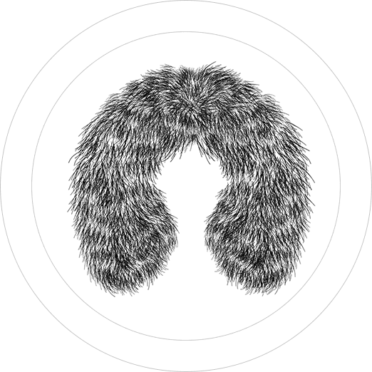 Silver fur trim