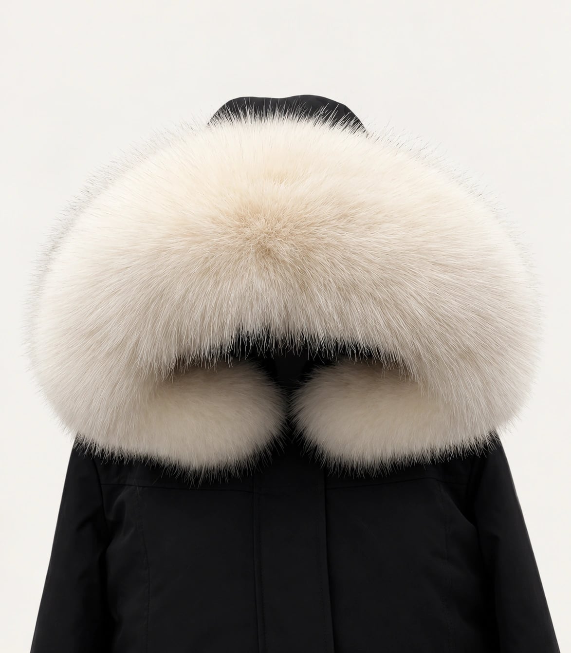 Faux Fur Trim Hood Replacement Collar ( Beige Fox) – product image