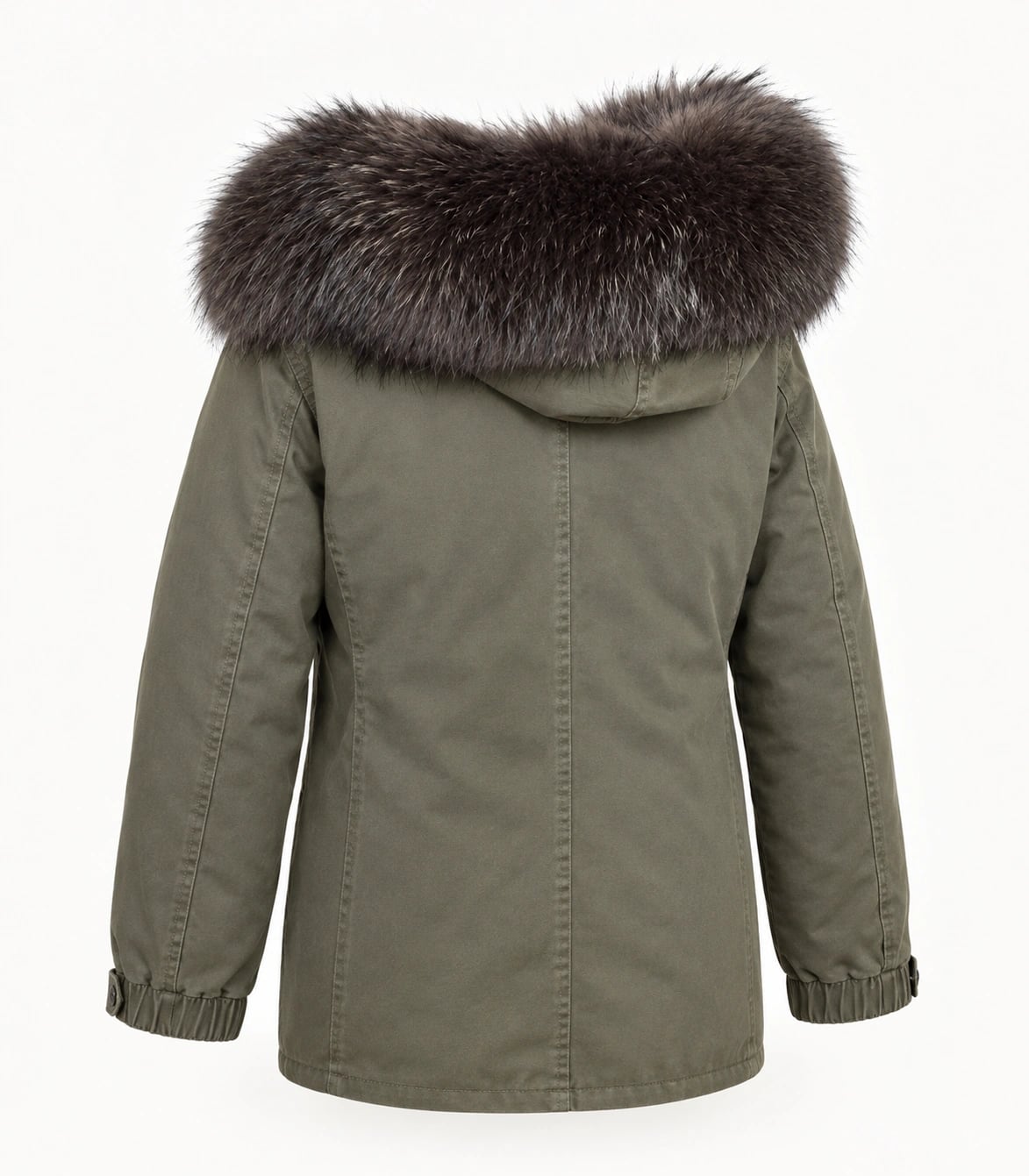 Raccoon Fur Trim Replacement Collar (Dyed Grey)
