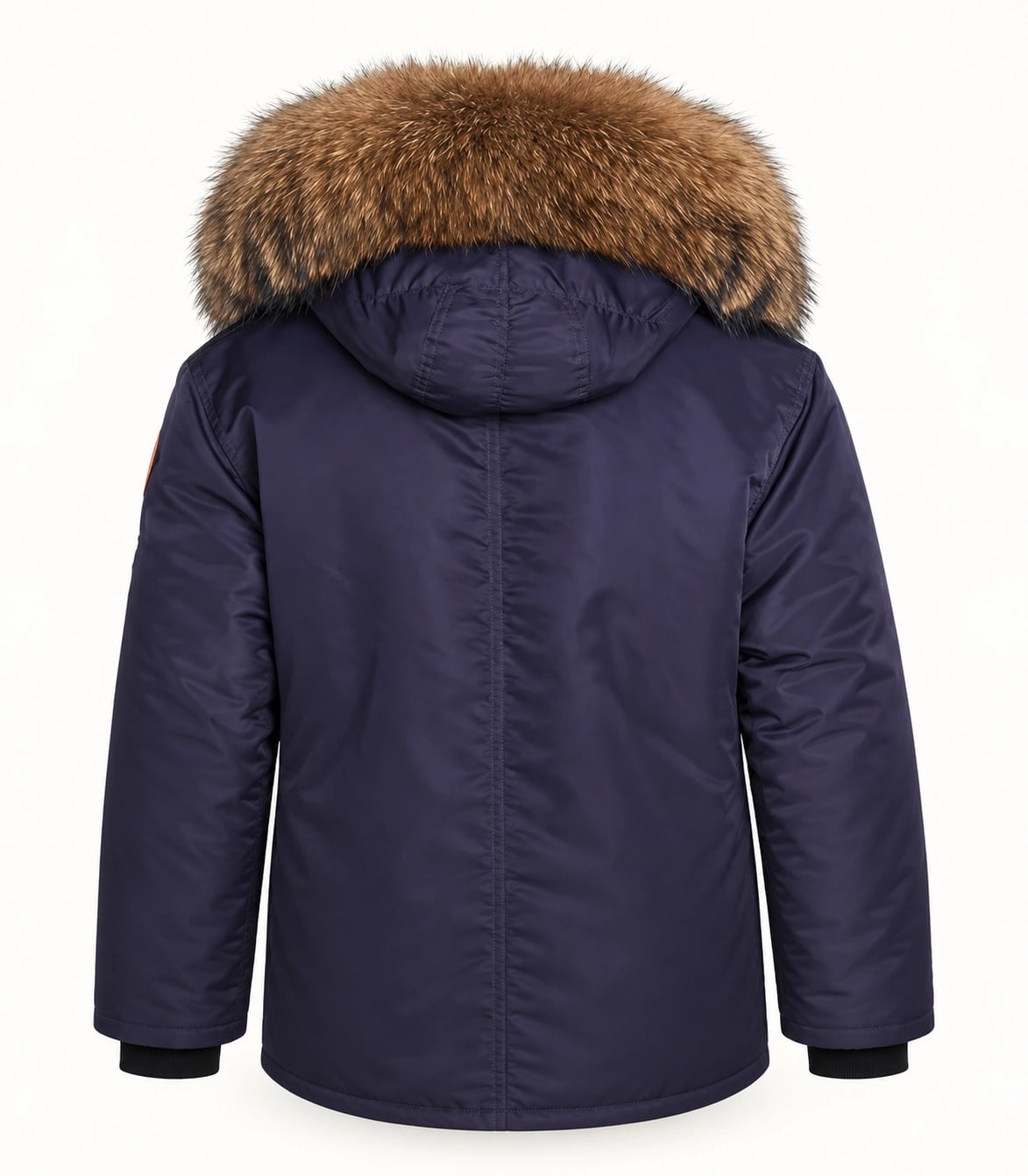 Raccoon Fur Trim Replacement Collar (Navy)