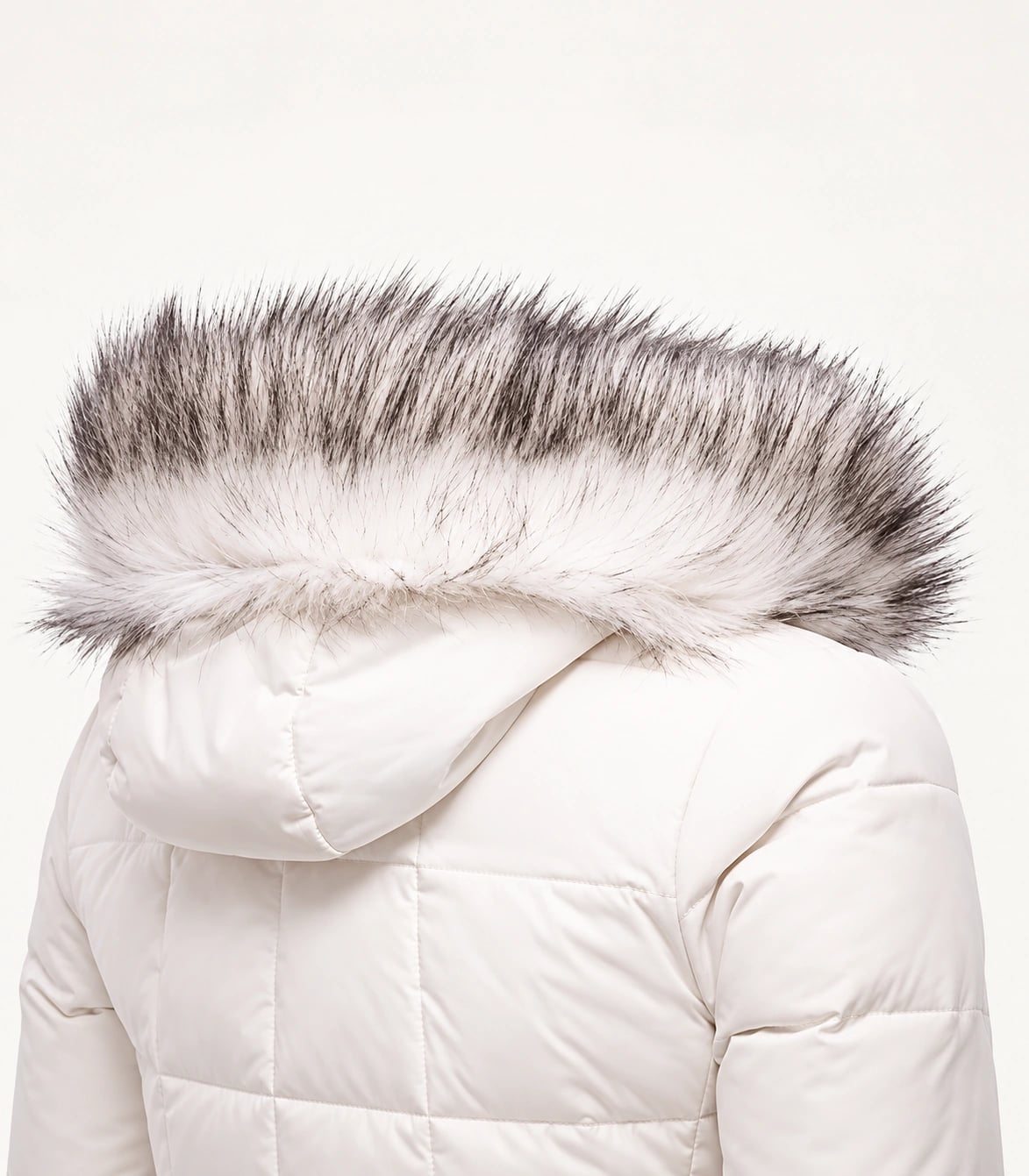 Faux Fur Trim Hood Replacement Collar (White And Black Raccoon) – product image