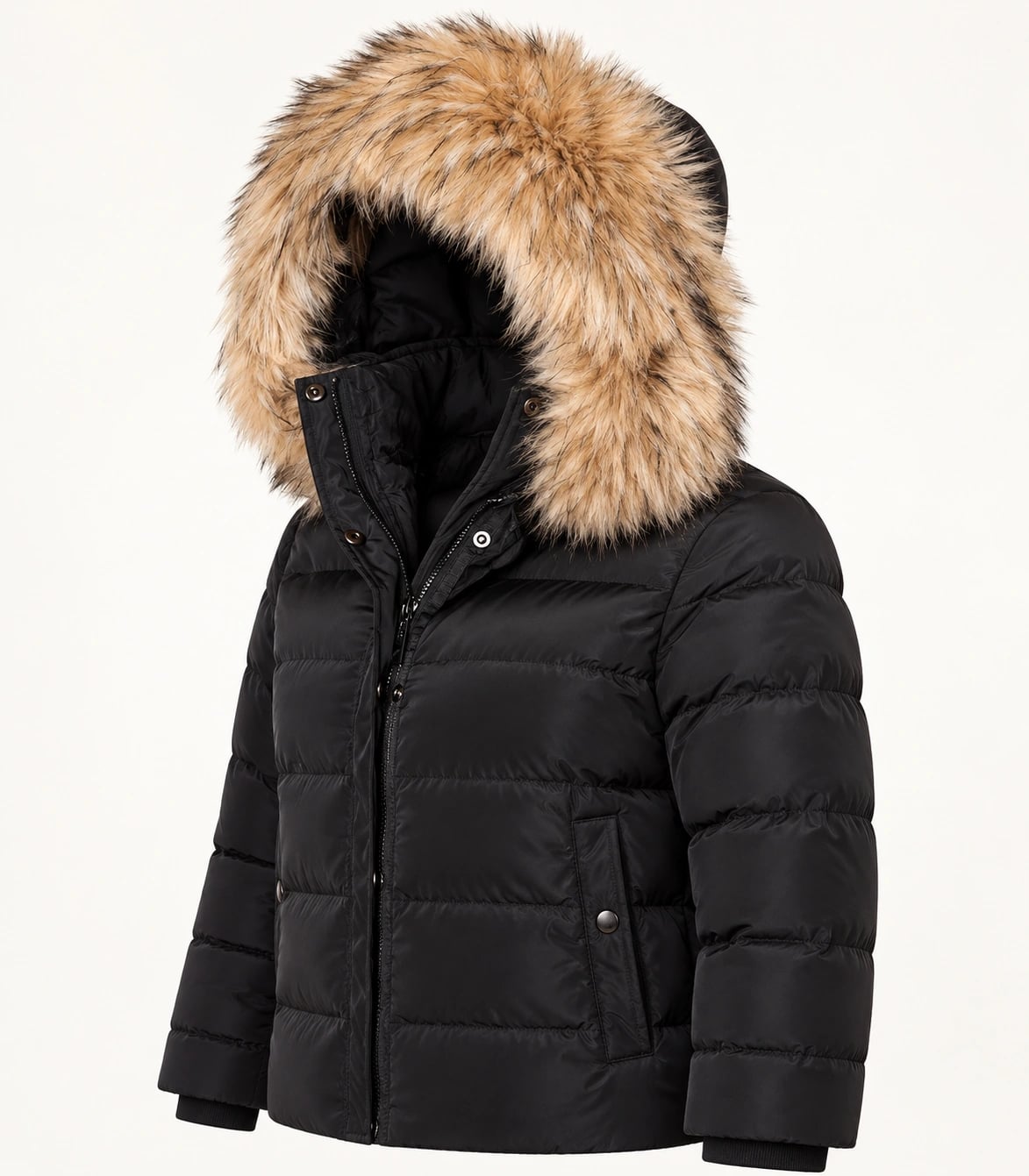Faux Fur Trim Hood Replacement Collar (Brown Melange) – product image