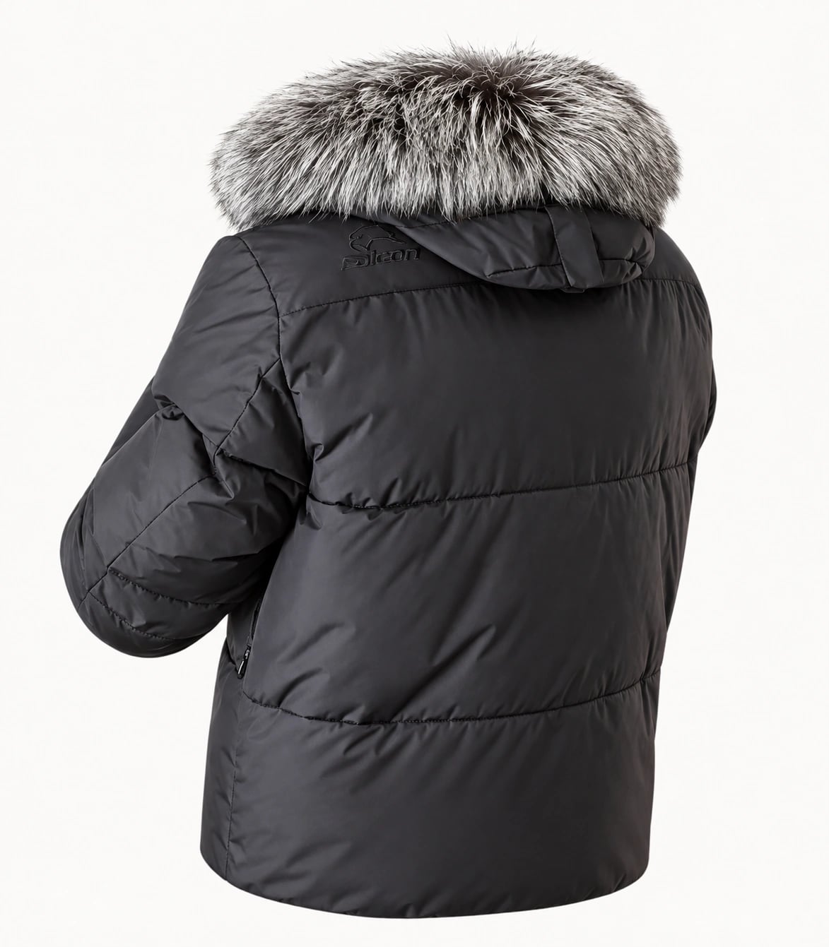 Custom Silver Fox Fur Trim Hood Replacement Collar