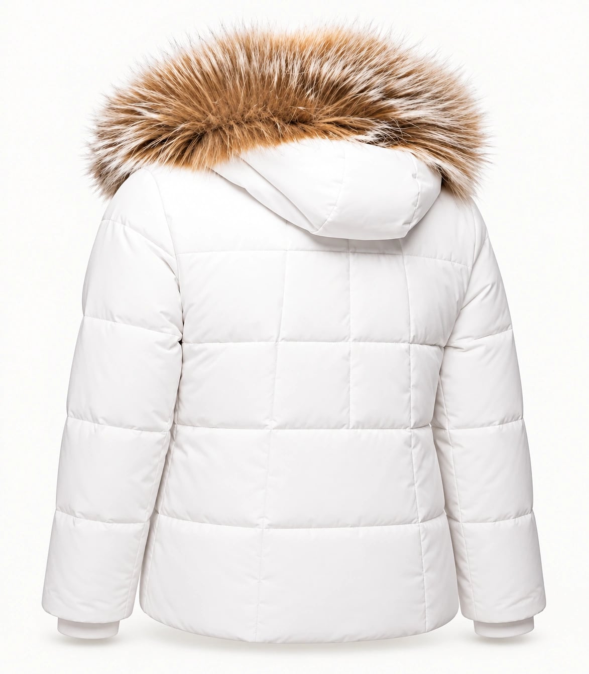 Faux Fur Trim Hood Replacement Collar (Beige And White Raccoon) – product image