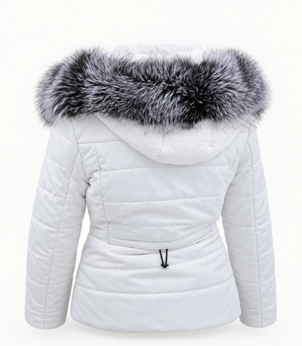 Handmade Premium Silver Fox Fur Trim Hood Replacement Collar