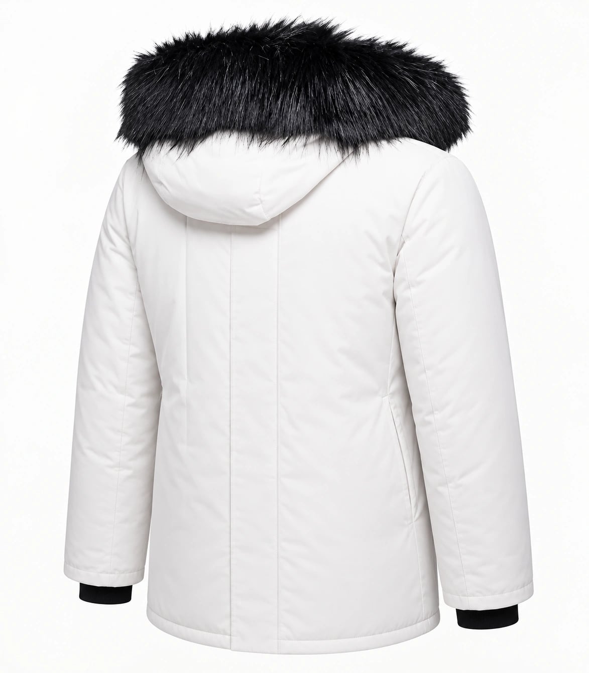 Faux Fur Trim Hood Replacement Collar (Black Raccoon) – product image