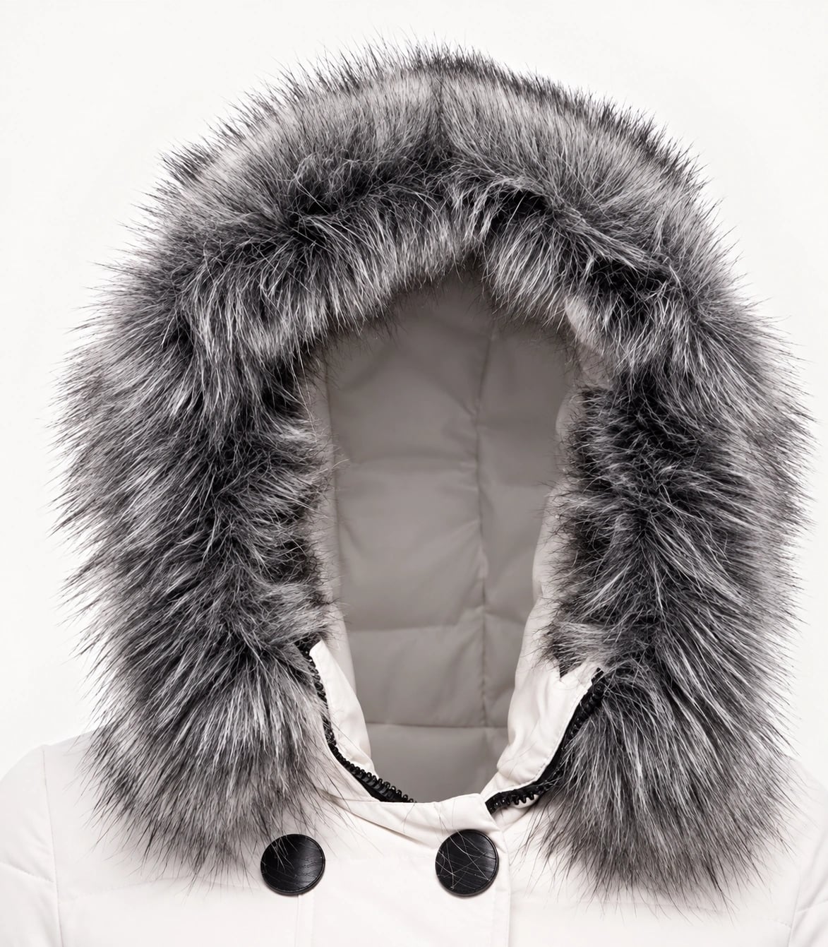 Faux Fur Trim Hood Replacement Collar (Grey Raccoon) – product image