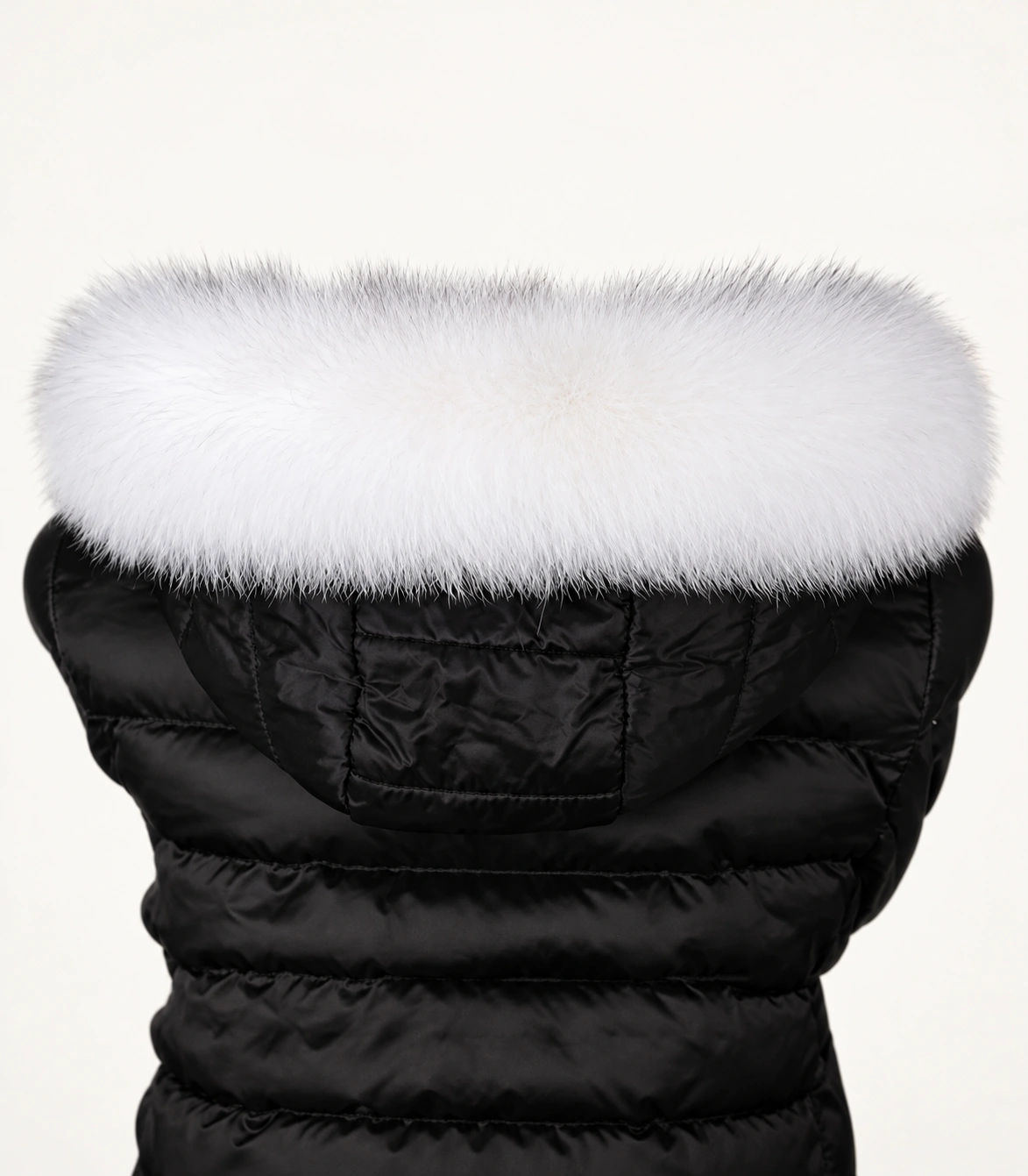 Premium Fox Fur Trim Hood Replacement Collar (White)