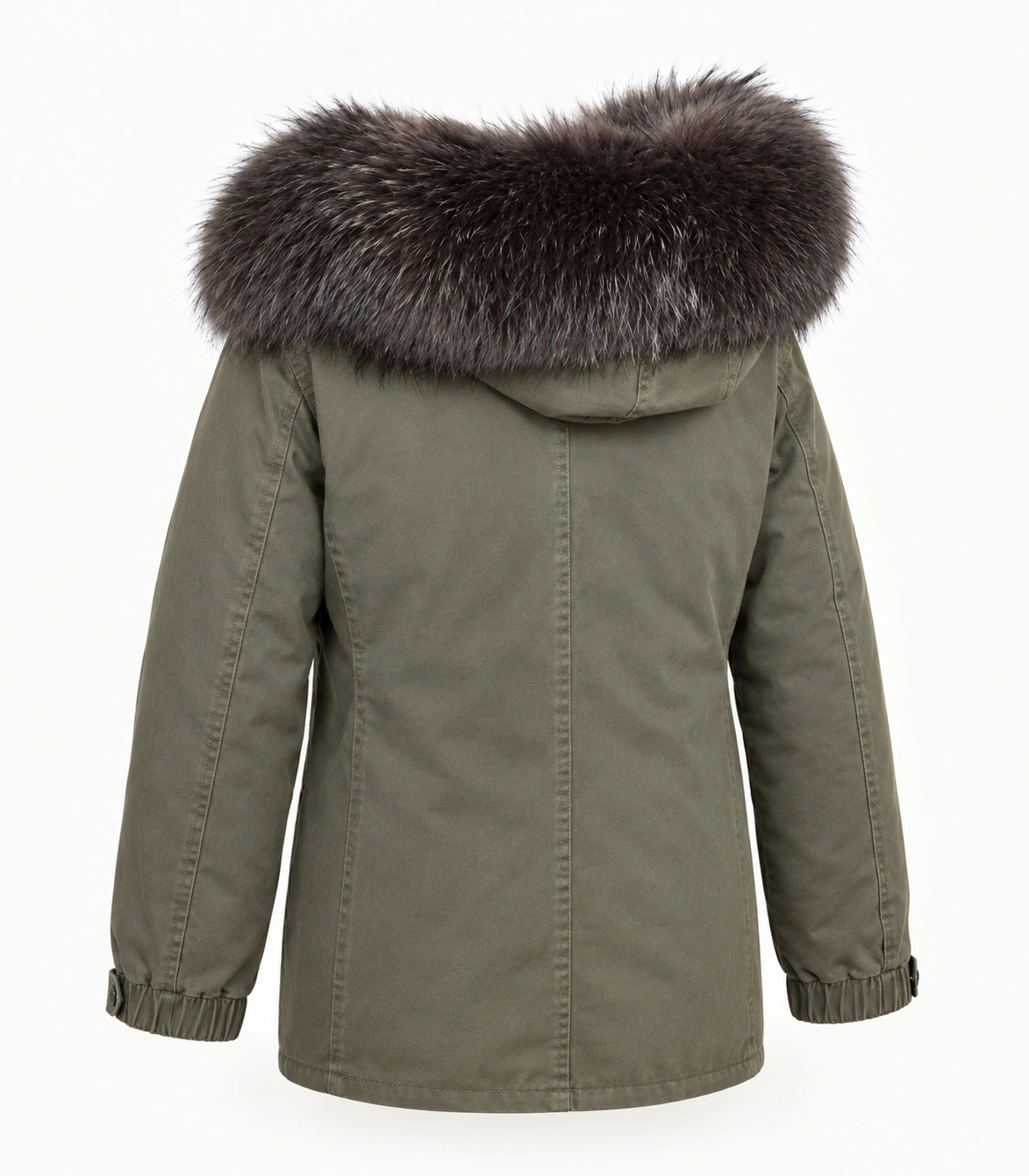 Raccoon Fur Trim Replacement Collar (Dyed Grey)