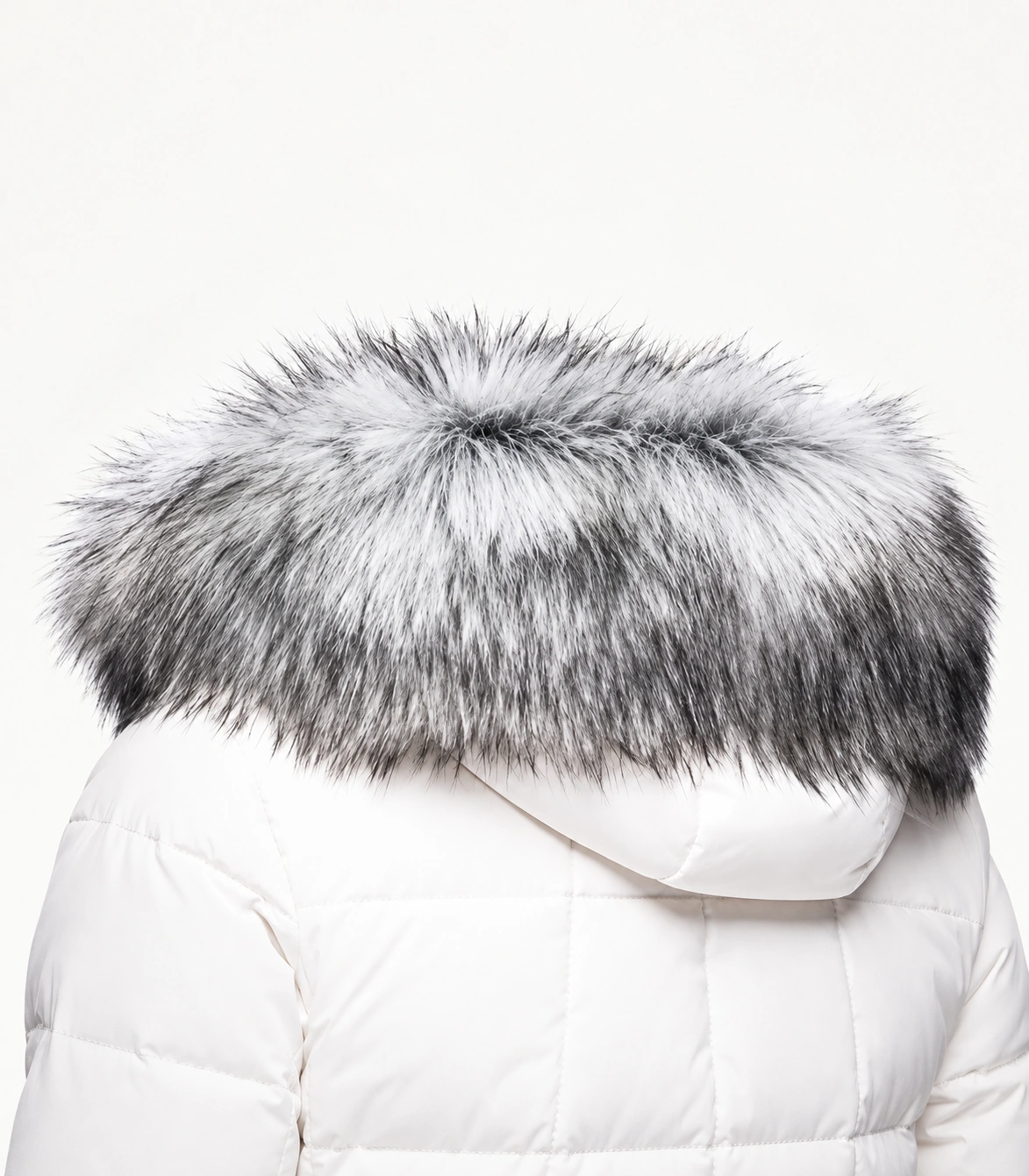 Faux Fur Trim Hood Replacement Collar (Silver Fox) – product image