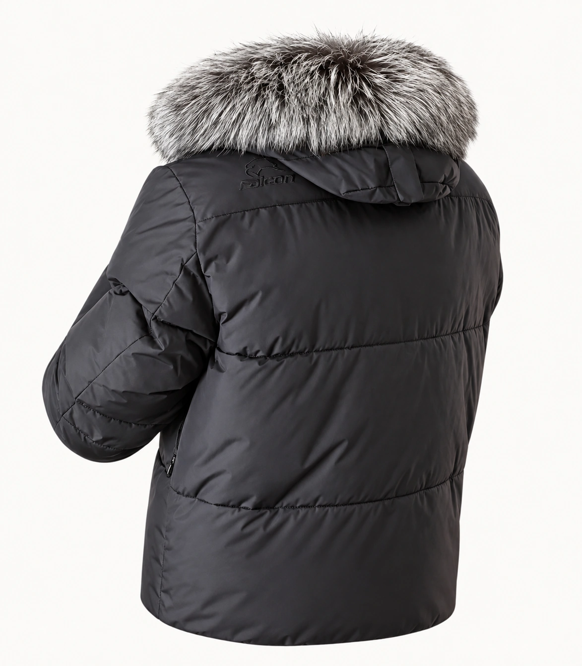 Custom Silver Fox Fur Trim Hood Replacement Collar