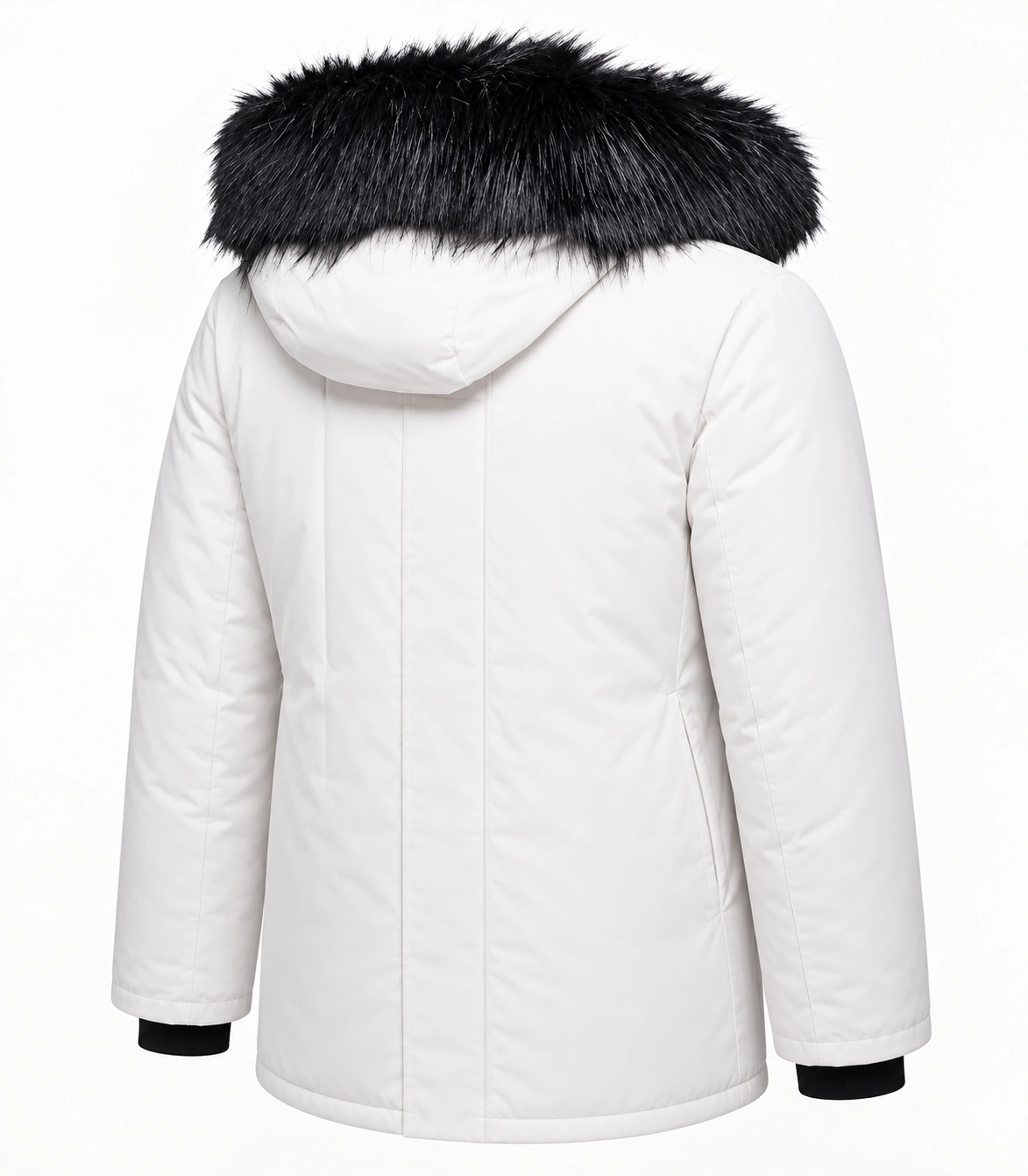Faux Fur Trim Hood Replacement Collar (Black Raccoon) – product image