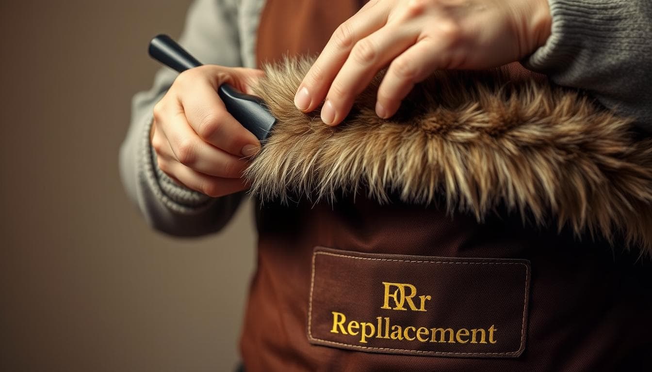 how to clean fur hood trim