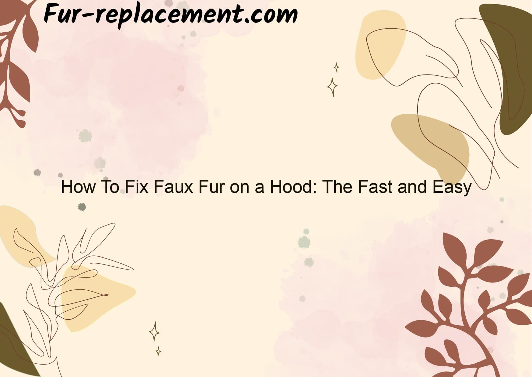 How To Fix Faux Fur on a Hood: The Fast and Easy Way