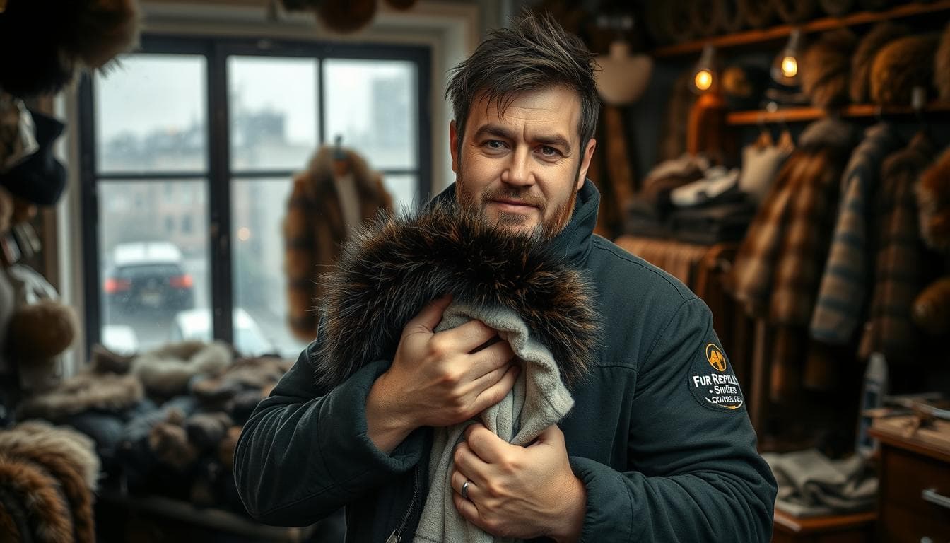 my fur hood got wet what do i do