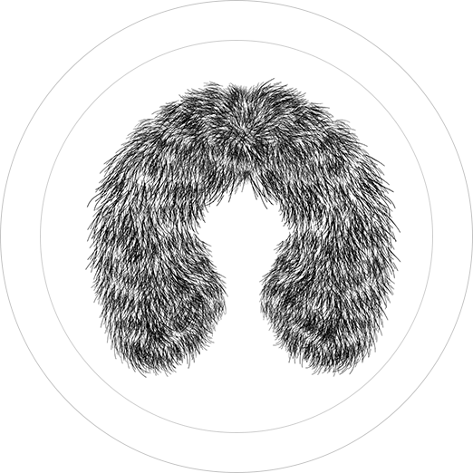 Silver fur trim