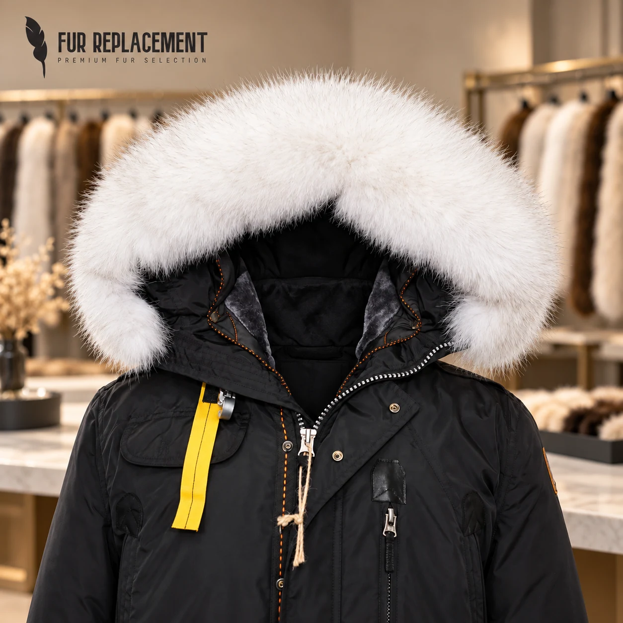 Canada Goose Fur Trim Replacement Collar (White)
