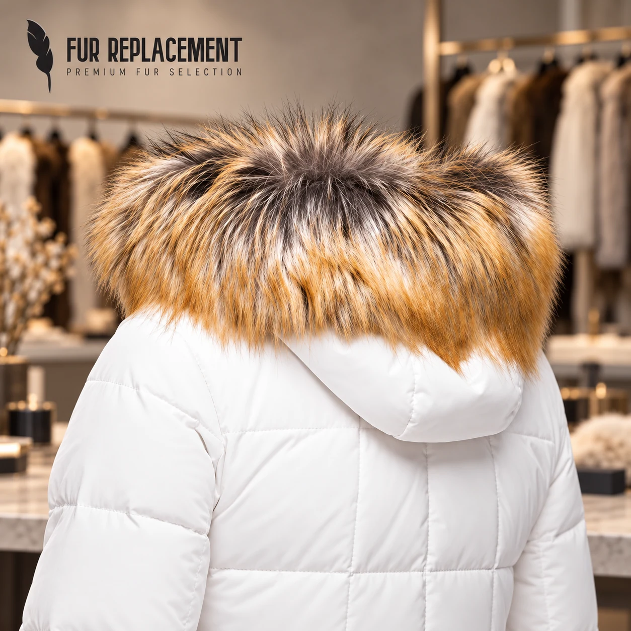 Faux Fur Trim Hood Replacement Collar (Ginger Fox) shown in the Fur Replacement atelier