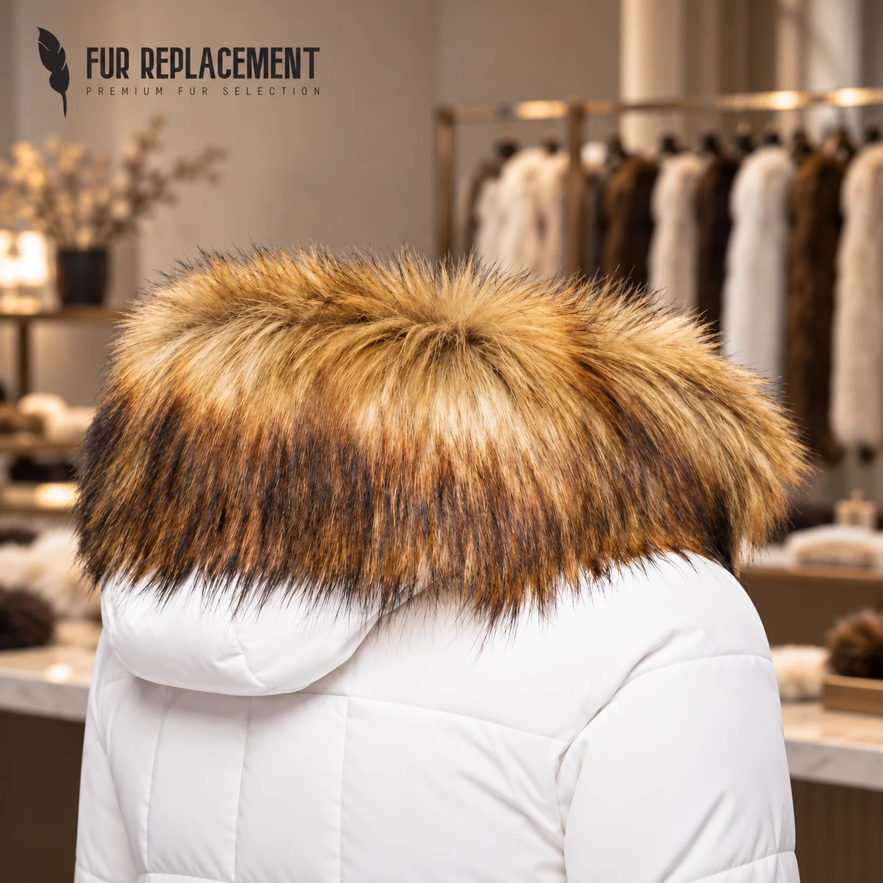 Faux Fur Trim Hood Replacement Collar (Honey Fox) shown in the Fur Replacement atelier