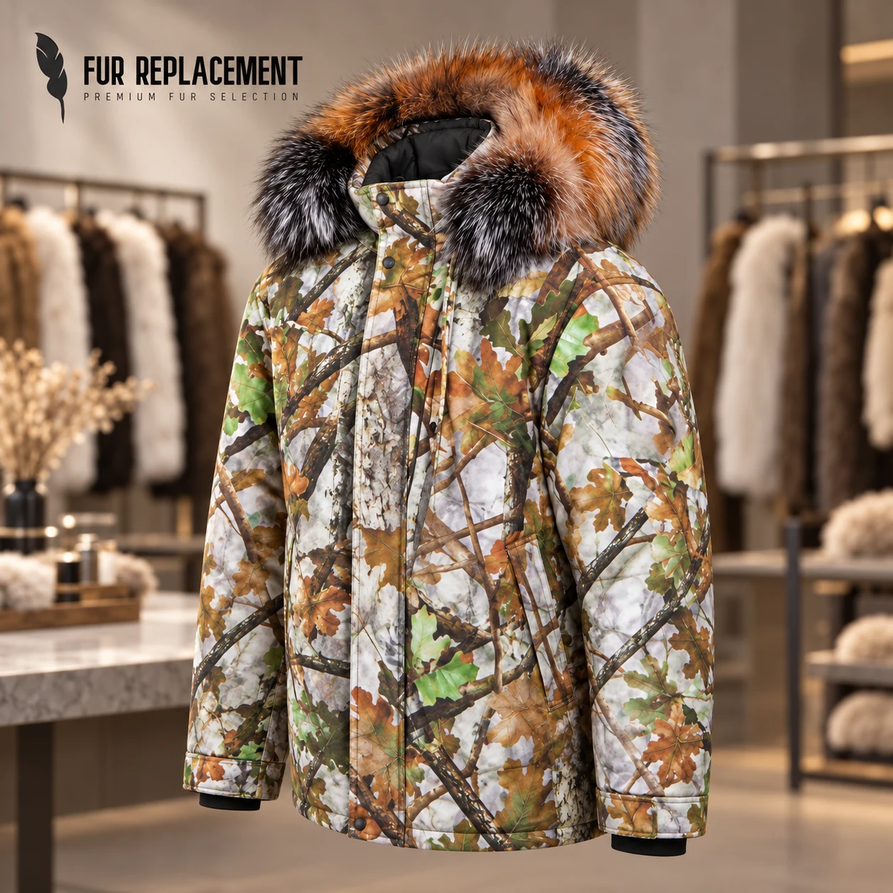 Parajumper Fur Trim Replacement Collar (Arctic Camo)