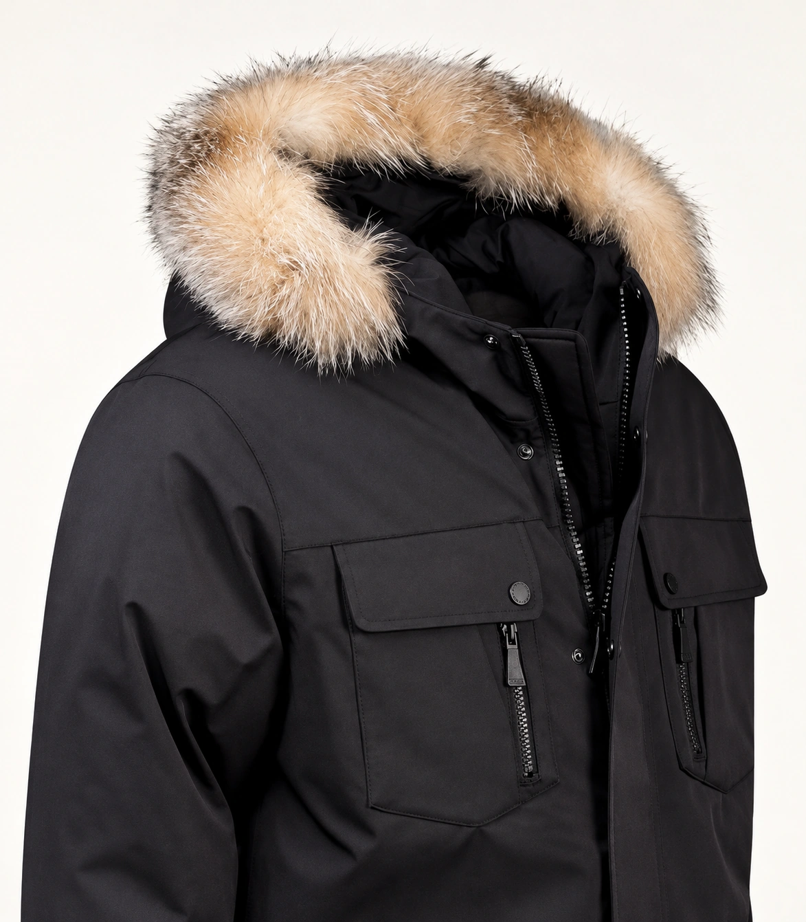 Custom Coyote Fur Trim Hood Replacement Collar