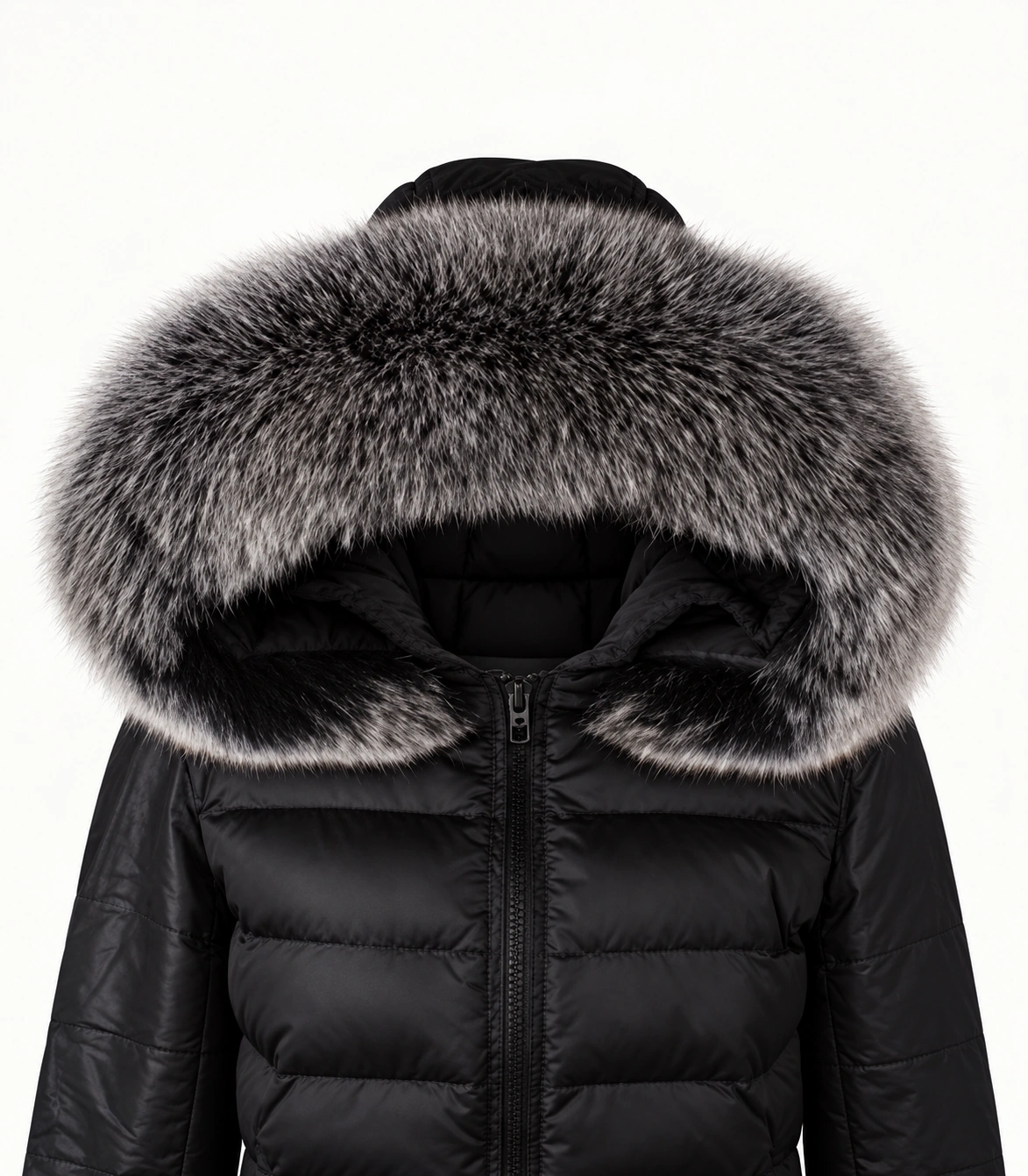 Custom Fox Fur Trim Hood Replacement Collar (Frosted)