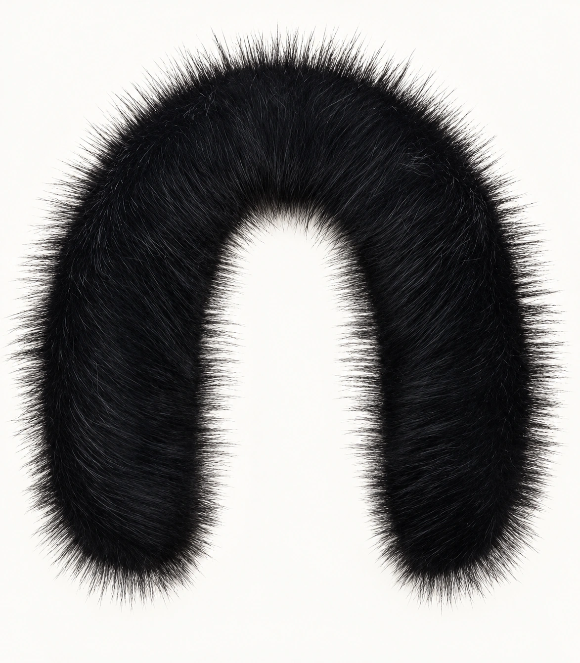 Faux Fur Trim Hood Replacement Collar (Black Raccoon) – product detail 3