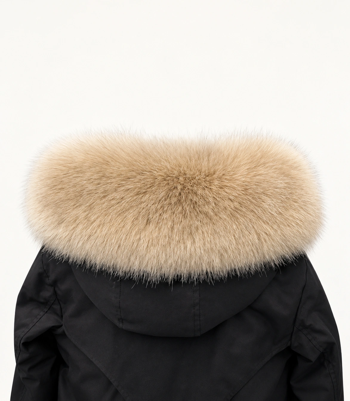 Faux Fur Trim Hood Replacement Collar (Dark khaki Fox) – product detail 2