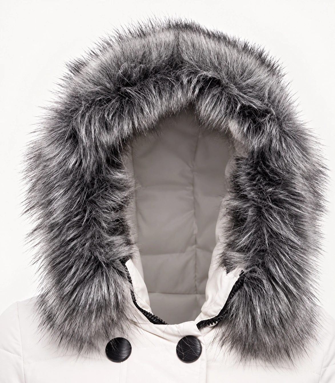 Faux Fur Trim Hood Replacement Collar (Grey Raccoon) – product image
