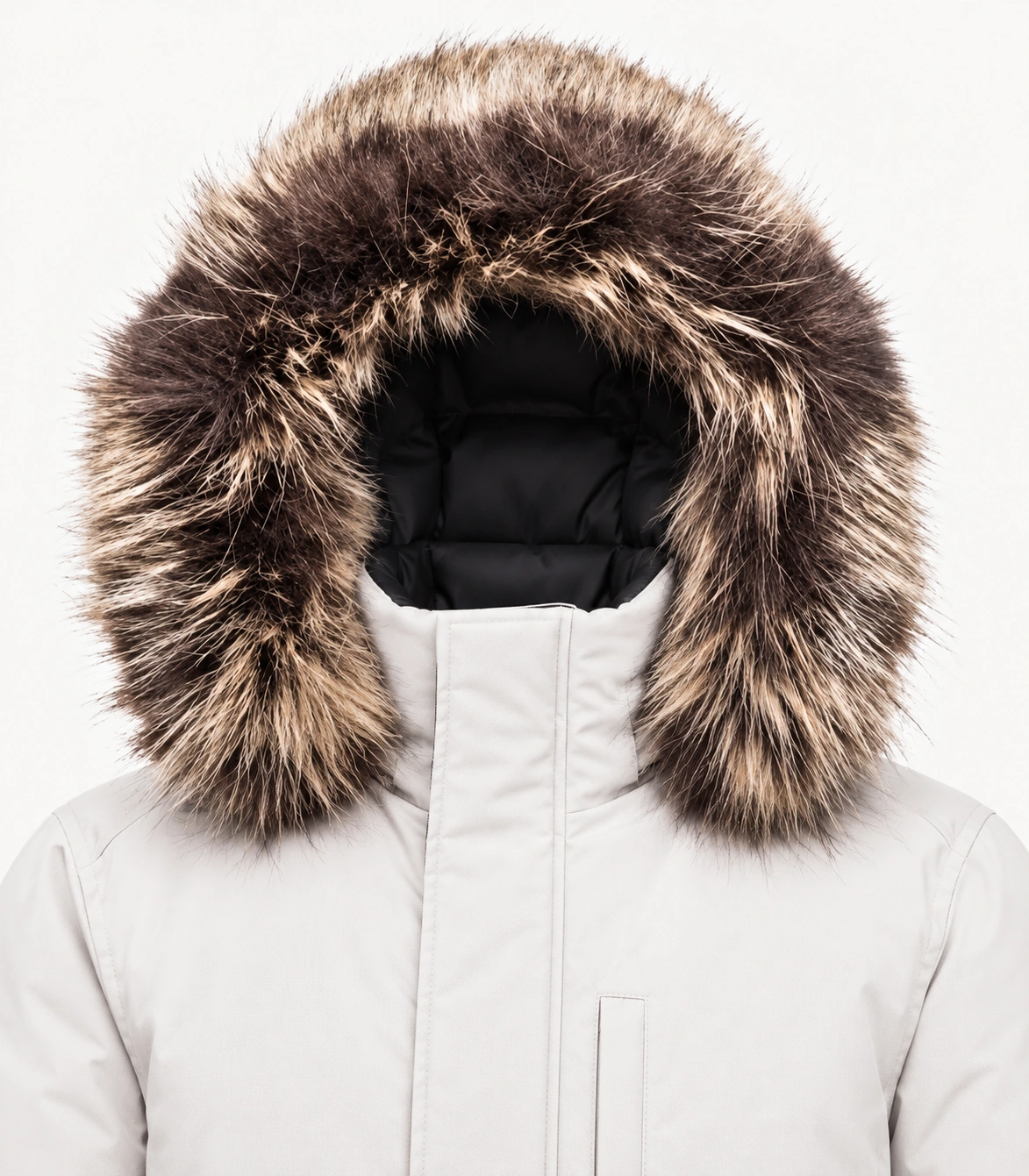 Faux Fur Trim Hood Replacement Collar (Hazel) – product detail 2