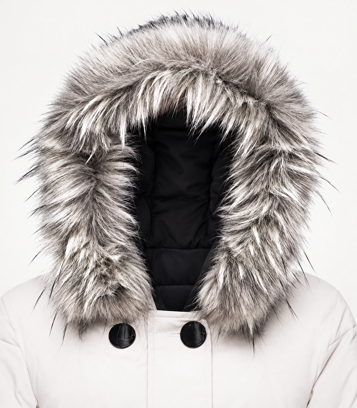 Faux Fur Trim Hood Replacement Collar (Husky Raccoon) – product detail 2