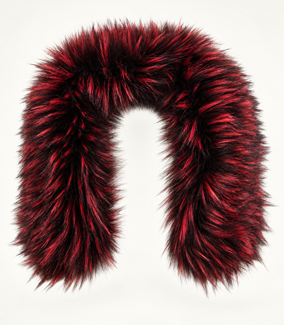 Faux Fur Trim Hood Replacement Collar (Maroon Raccoon) – product detail 3