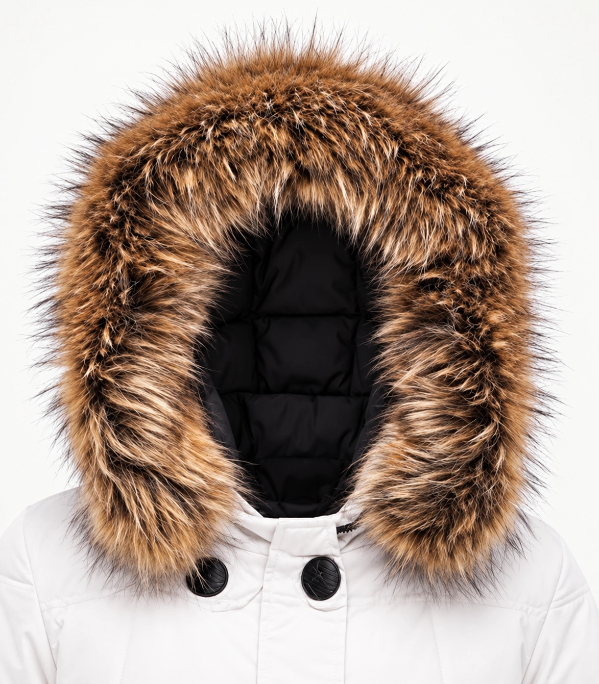 Faux Fur Trim Hood Replacement Collar (Orange Raccoon) – product detail 2