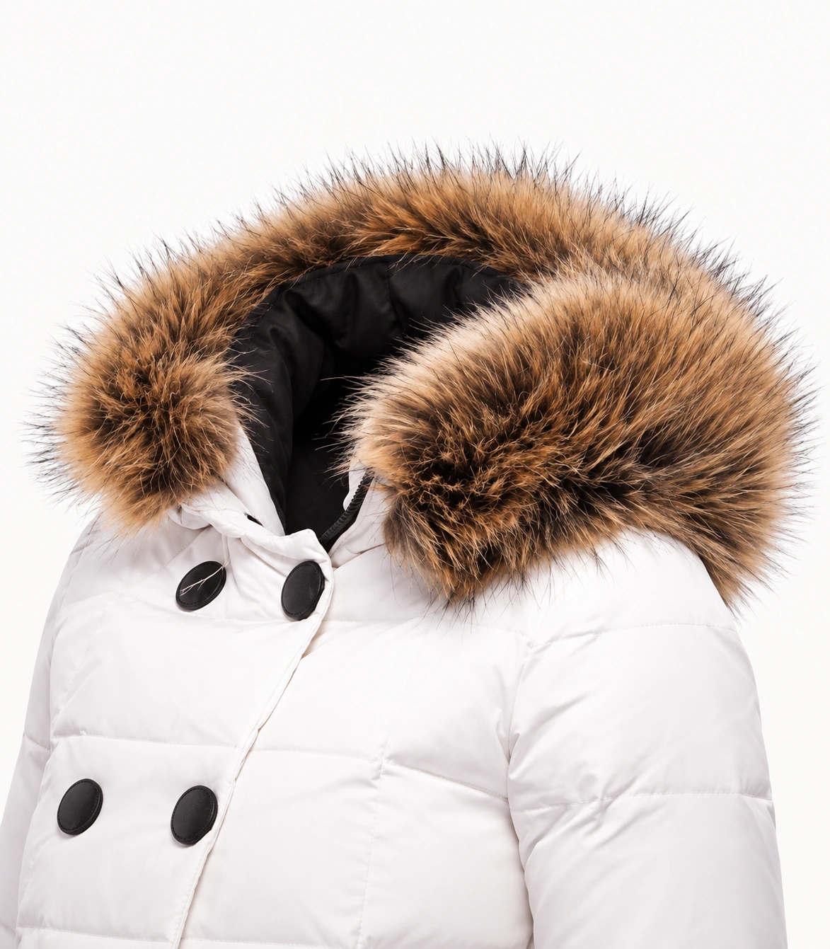 Faux Fur Trim Hood Replacement Collar (Orange Raccoon) – product detail 4