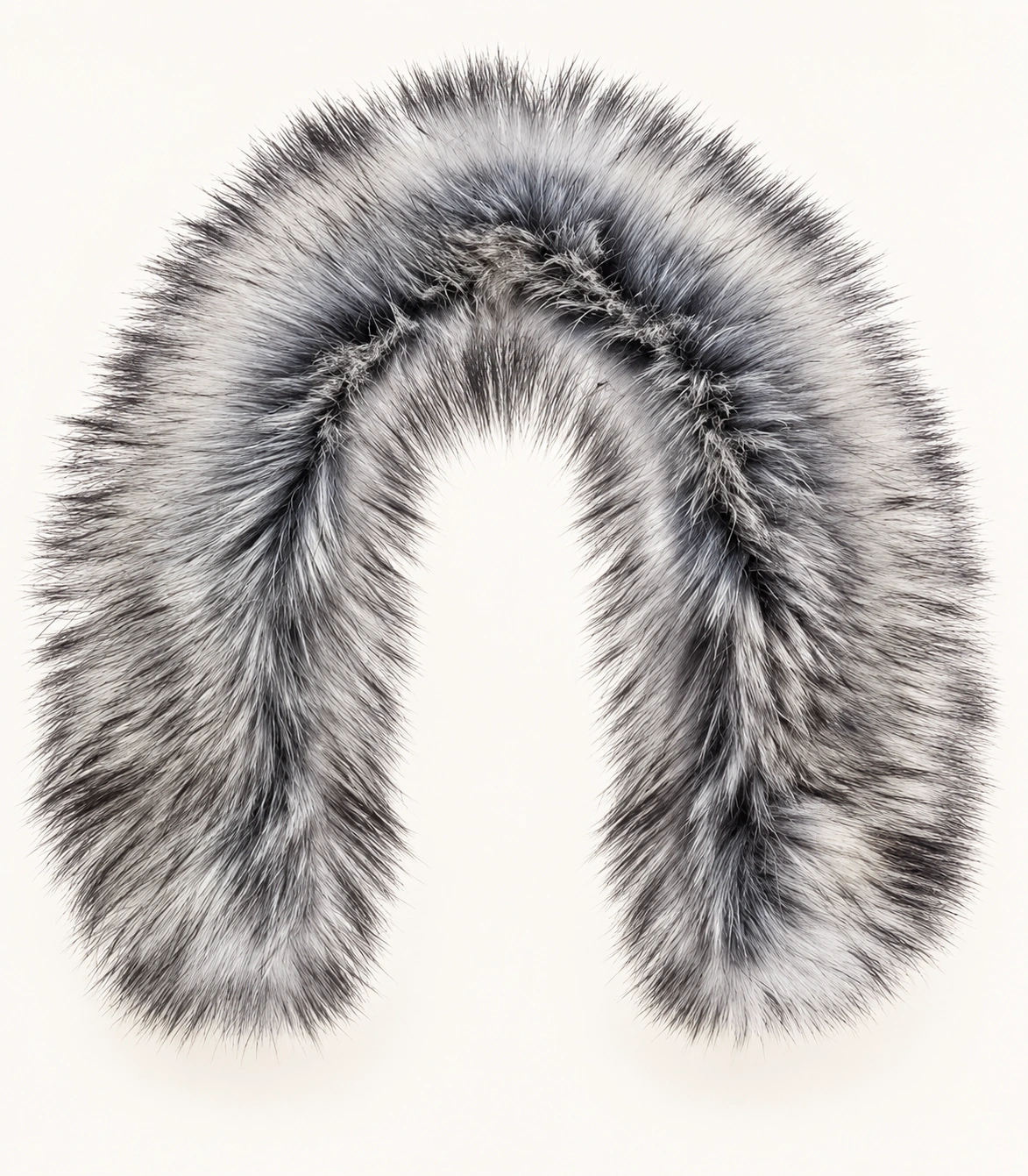 Faux Fur Trim Hood Replacement Collar (Silver Fox) – product detail 3
