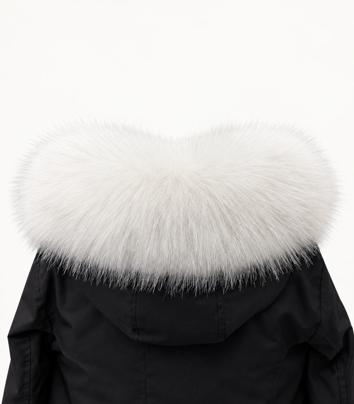 Faux Fur Trim Hood Replacement Collar ( White Fox) – product detail 2