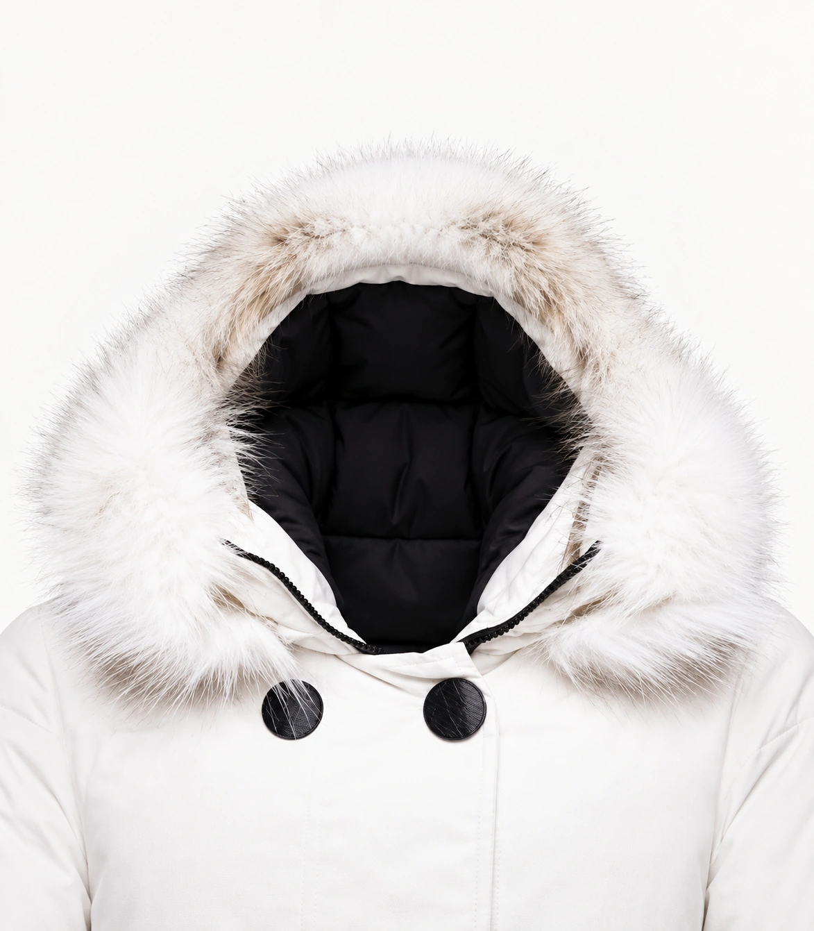 Faux Fur Trim Hood Replacement Collar (White Raccoon) – product detail 4