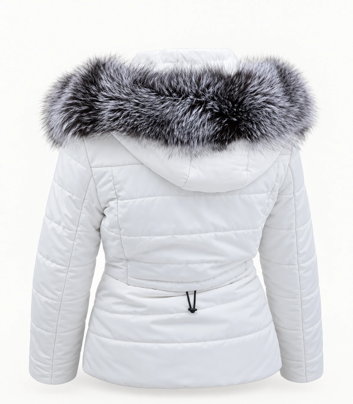 Handmade Premium Silver Fox Fur Trim Hood Replacement Collar