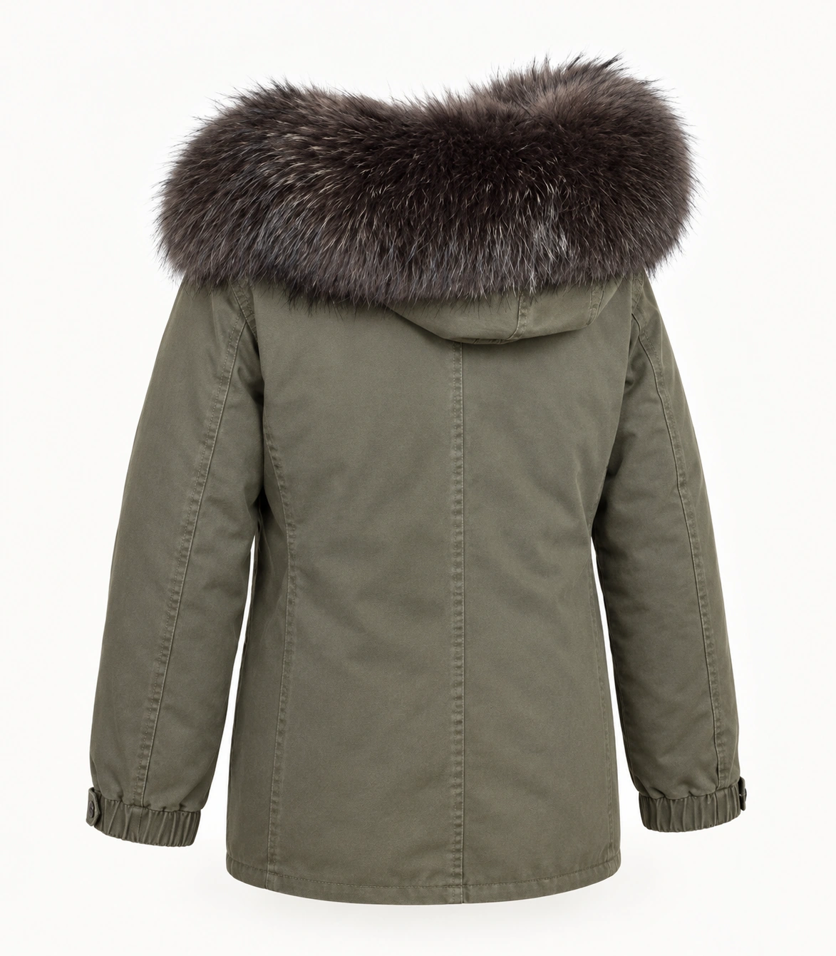 Raccoon Fur Trim Replacement Collar (Dyed Grey)