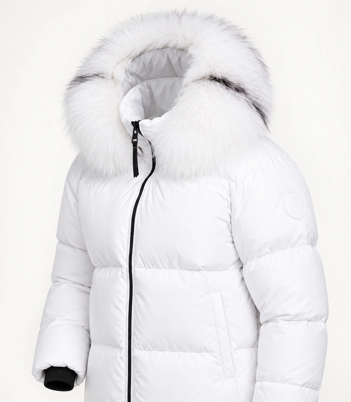DSQUARED Fur Trim Replacement Collar (Dyed White)