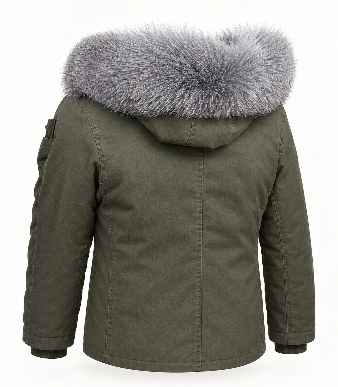 Raccoon Fur Trim Replacement Collar (Grey)