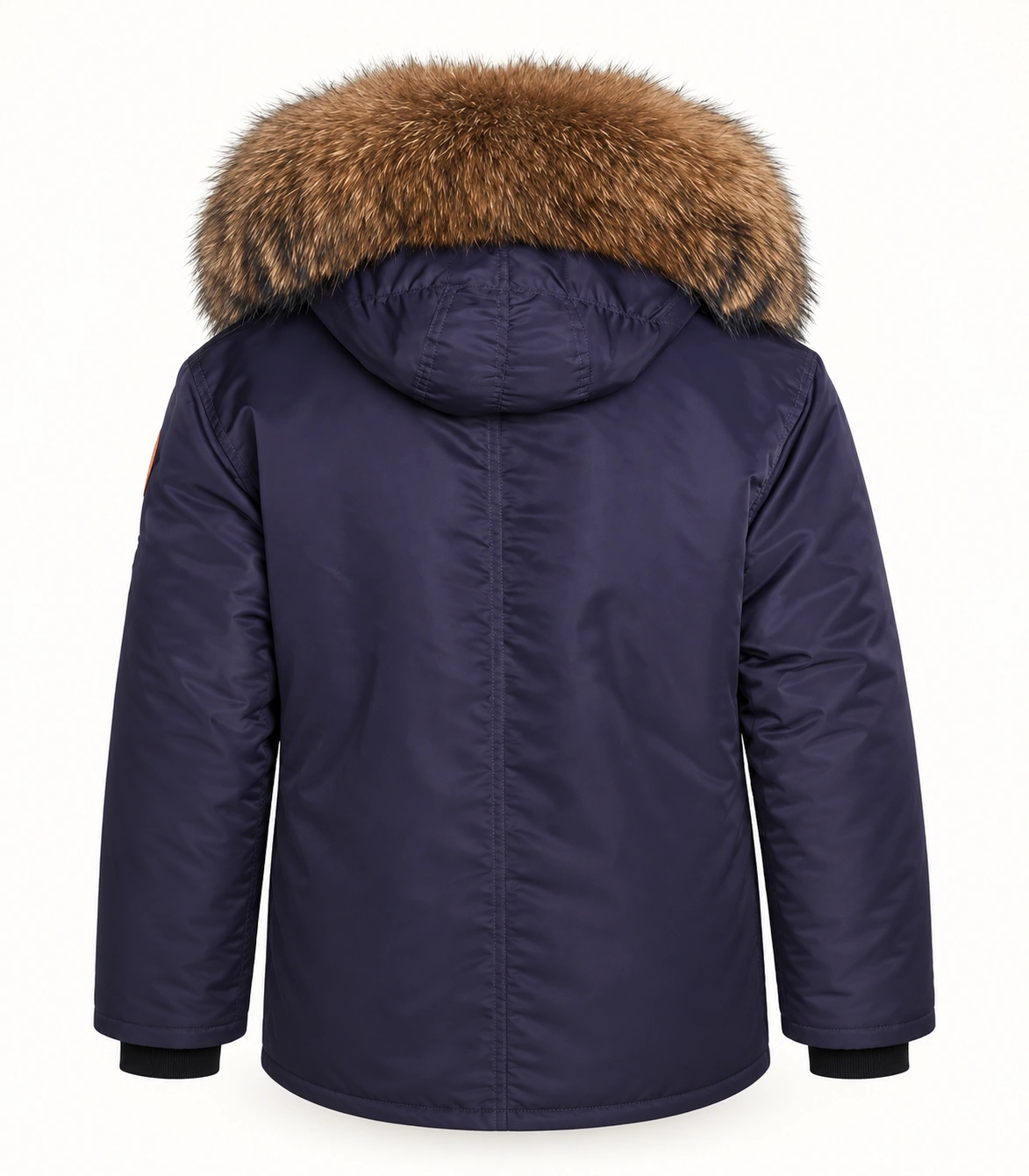 Raccoon Fur Trim Replacement Collar (Navy)